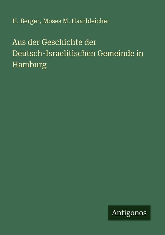 Produktbild: Aus der Geschichte der Deutsch-Israelitischen Gemeinde in Hamburg