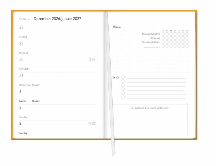 Produktbild: Kalenderbuch A6 gelb 2027