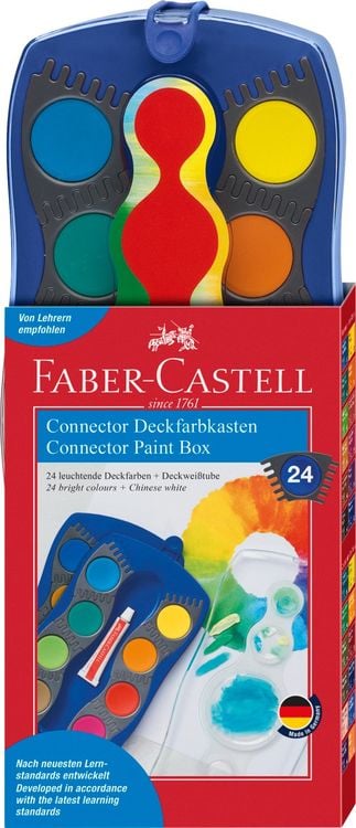 Produktbild: Faber-Castell Farbkasten Connector 24 Farben blau