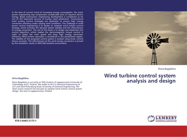 Produktbild: Wind turbine control system analysis and design