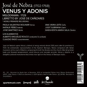 Produktbild: De Nebra: Venus y Adonis