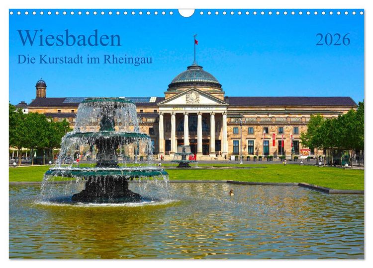 Produktbild: Wiesbaden Die Kurstadt im Rheingau (Wandkalender 2026 DIN A3 quer), CALVENDO Monatskalender