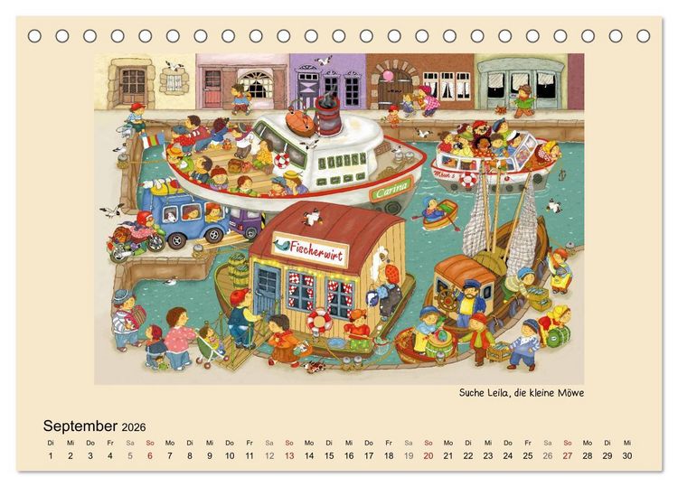 Produktbild: Wimmelbilder (Tischkalender 2026 DIN A5 quer), CALVENDO Monatskalender