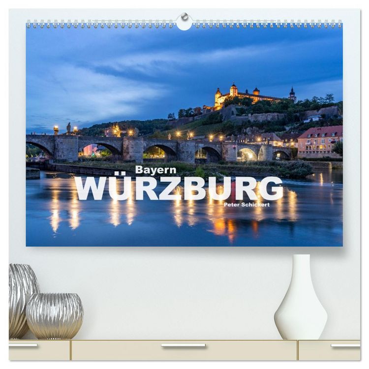 Produktbild: W&uuml;rzburg - Bayern (hochwertiger Premium Wandkalender 2026 DIN A2 quer), Kunstdruck in Hochglanz