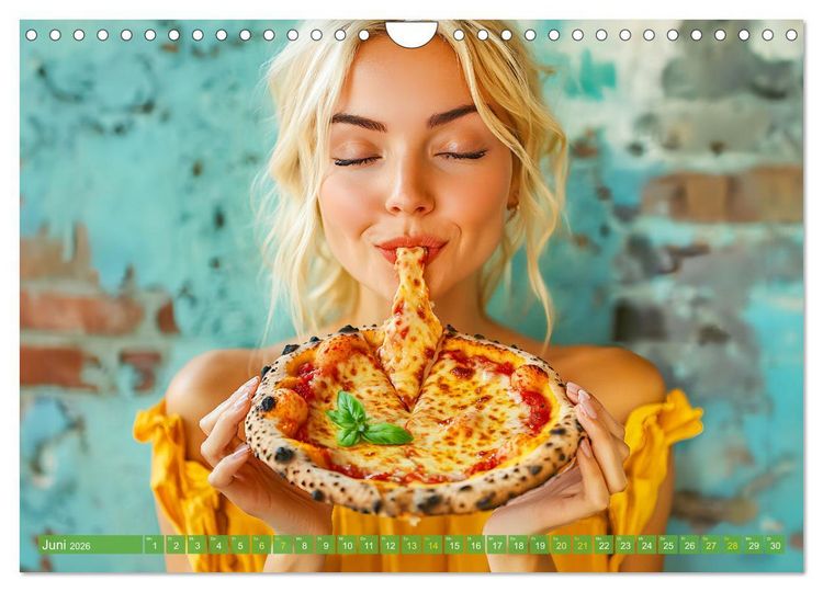 Produktbild: Pizza f&uuml;r Genie&szlig;er! - Erleben Sie jeden Monat neue Pizza-Momente (Wandkalender 2026 DIN A4 quer), CALVENDO Monatskalender