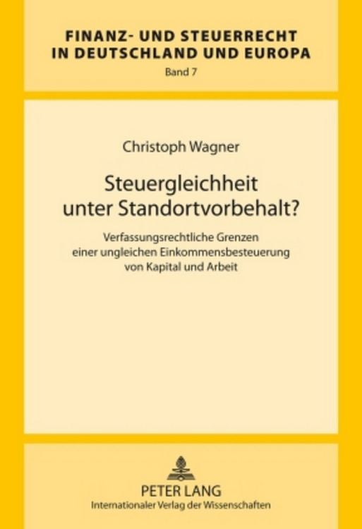 Produktbild: Steuergleichheit unter Standortvorbehalt?