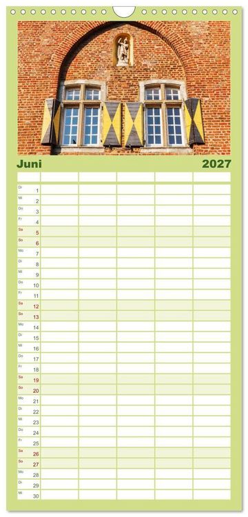 Produktbild: Familienplaner 2027 - Bedburg Alt-Kaster mit 5 Spalten (Wandkalender, 21 x 45 cm) CALVENDO