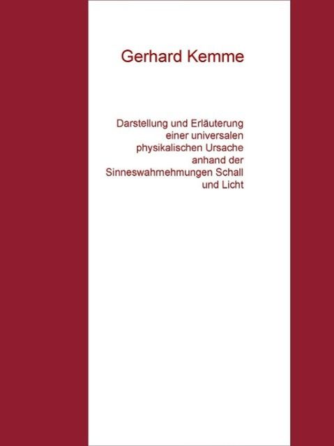 Produktbild: Darstellung und Erl&auml;uterung einer universalen physikalischen Ursache anhand der Sinneswahrnehmungen Schall und Licht