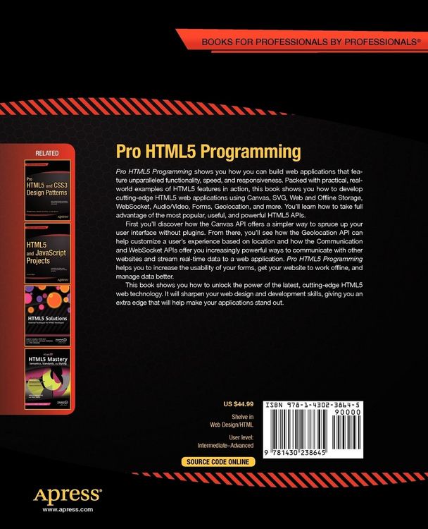Produktbild: Pro HTML5 Programming