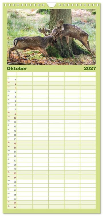 Produktbild: Familienplaner 2027 - Emotionale Momente: Wild und Jagd. mit 5 Spalten (Wandkalender, 21 x 45 cm) CALVENDO