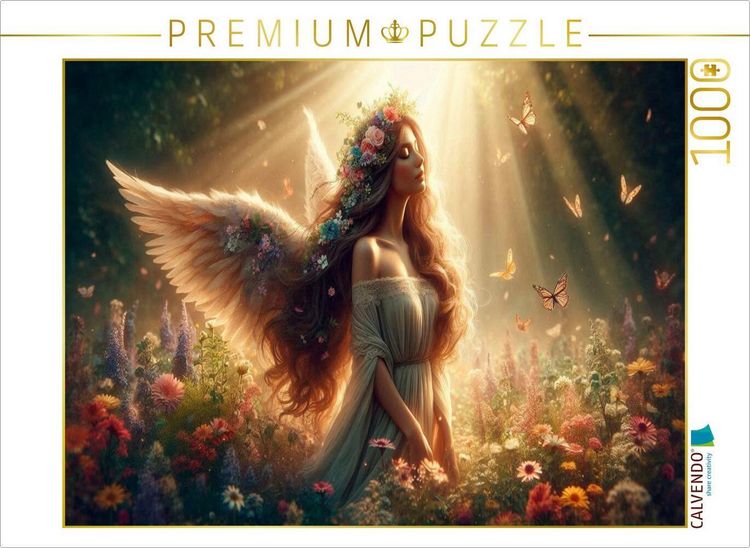 Produktbild: CALVENDO Puzzle Vertr&auml;umter Engel | 1000 Teile Lege-Gr&ouml;&szlig;e 64x48cm Foto-Puzzle f&uuml;r gl&uuml;ckliche Stunden