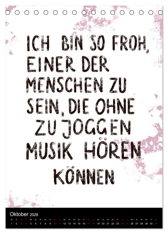 Produktbild: Und bei dir so ...? Witzige Spr&uuml;che gegen die T&uuml;cken des Alltags (Tischkalender 2026 DIN A5 hoch), CALVENDO Monatskalender