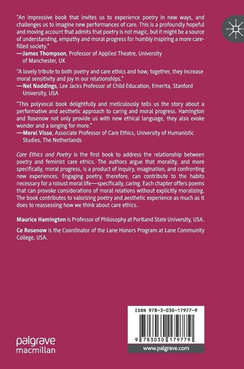 Produktbild: Care Ethics and Poetry