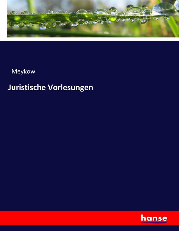 Produktbild: Juristische Vorlesungen