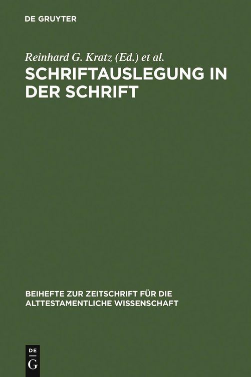 Produktbild: Schriftauslegung in der Schrift