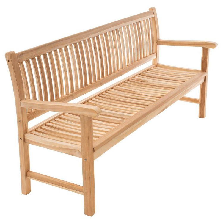 Produktbild: 4er Sitzbank Gartenbank Landhausstil Teak Holz