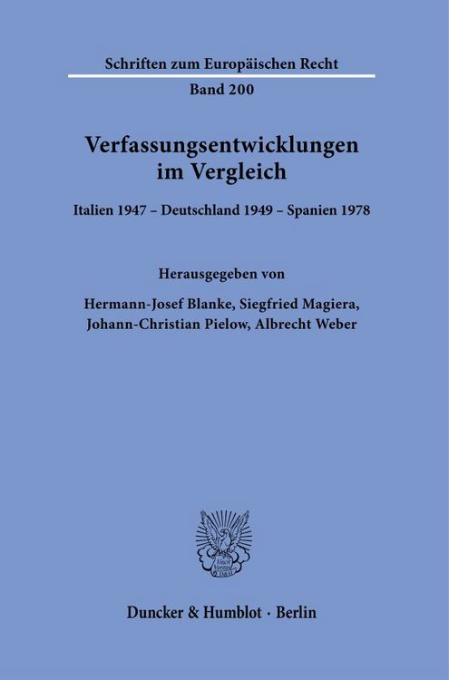 Produktbild: Verfassungsentwicklungen im Vergleich.