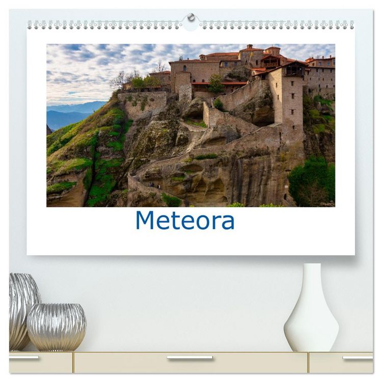 Produktbild: Meteora - Dem Himmel so nah (hochwertiger Premium Wandkalender 2026 DIN A2 quer), Kunstdruck in Hochglanz
