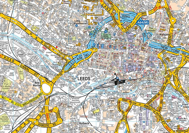 Produktbild: Leeds A-Z Pocket Street Map