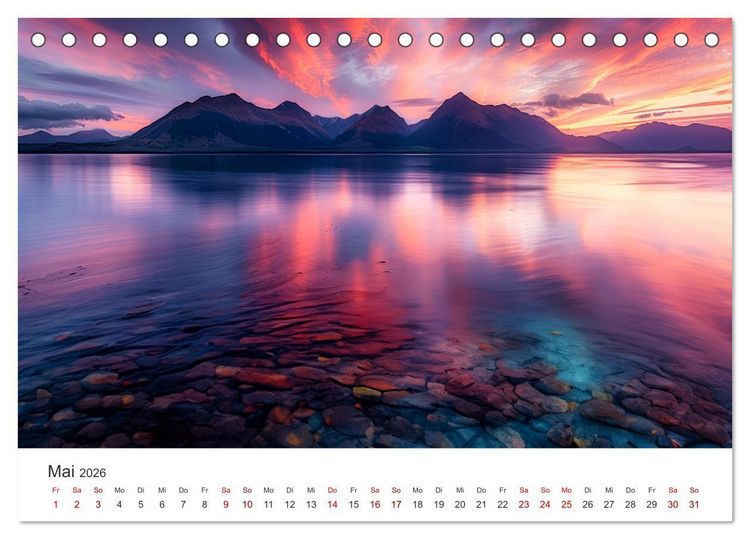 Produktbild: Die Seele Alaskas - Gew&auml;sser des Nordens (Tischkalender 2026 DIN A5 quer), CALVENDO Monatskalender