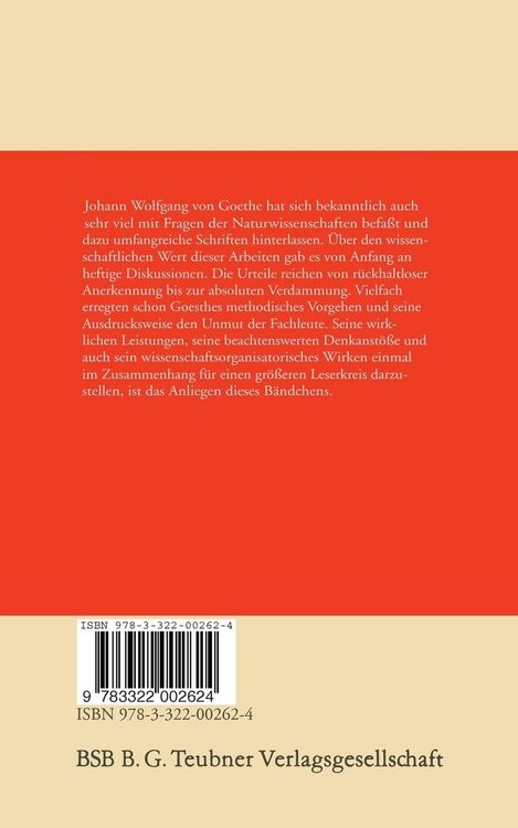 Produktbild: Johann Wolfgang von Goethe als Naturwissenschaftler