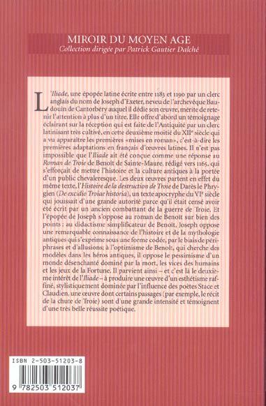 Produktbild: L'Iliade. Epop&eacute;e du XIIe si&egrave;cle sur la Guerre de Troie