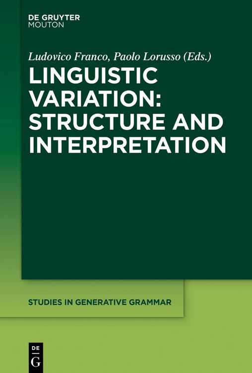 Produktbild: Linguistic Variation: Structure and Interpretation