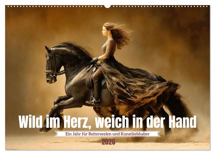 Produktbild: Wild im Herz, weich in der Hand (Wandkalender 2026 DIN A2 quer), CALVENDO Monatskalender