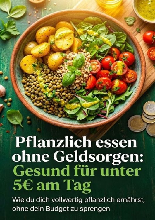 Produktbild: Pflanzlich essen ohne Geldsorgen: Gesund f&uuml;r unter 5&euro; am Tag