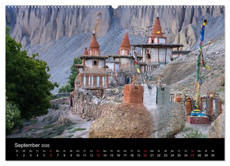 Produktbild: Buddhistische Ch&ouml;rten im Himalaya (Wandkalender 2026 DIN A2 quer), CALVENDO Monatskalender