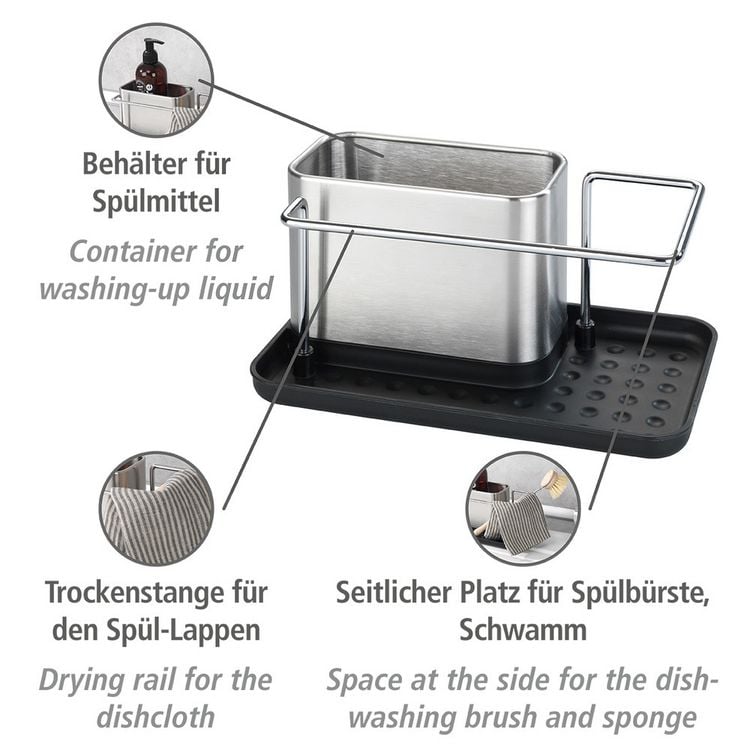 Produktbild: Sp&uuml;lorganizer Mod. Orio und 2 Mikrofaser-Sp&uuml;lschw&auml;mme Mod. Miko, Sp&uuml;lorganizer Orio und 2