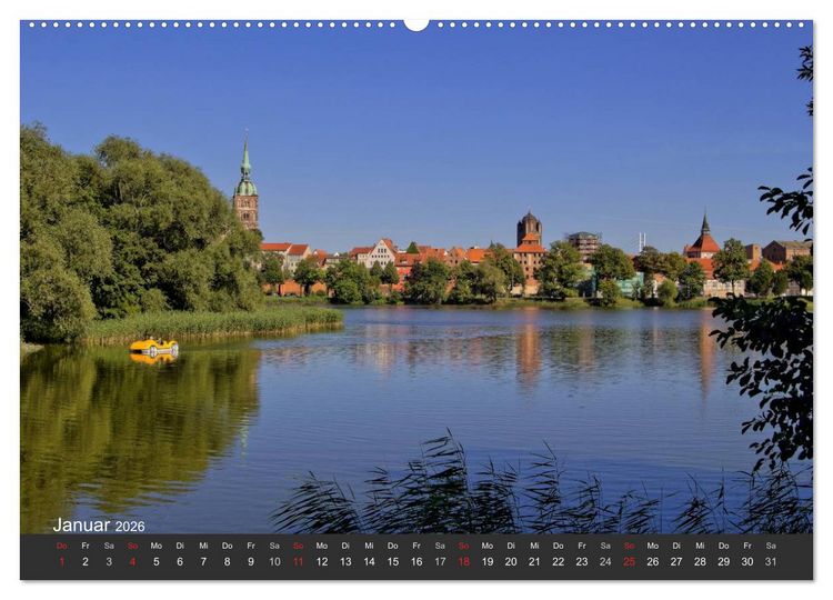 Produktbild: Stralsund. Das Tor zur Insel R&uuml;gen (hochwertiger Premium Wandkalender 2026 DIN A2 quer), Kunstdruck in Hochglanz