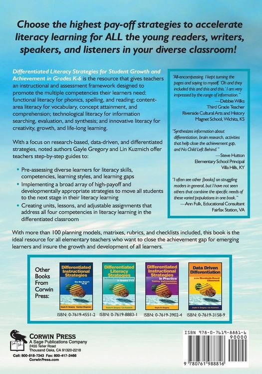 Produktbild: Differentiated Literacy Strategies for Student Growth and Achievement in Grades K-6