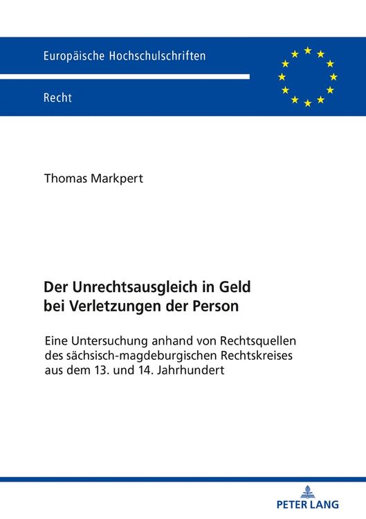 Produktbild: Der Unrechtsausgleich in Geld bei Verletzungen der Person