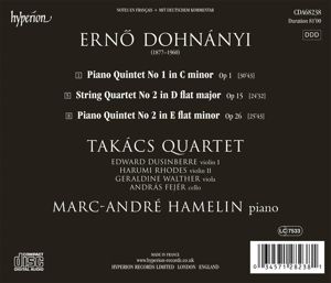 Produktbild: Klavierquintette 1 & 2/Streichquartett 2