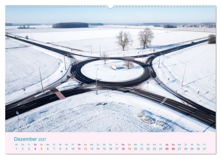 Produktbild: Roundabouts - Kreisverkehre (Wandkalender 2027 DIN A2 quer), CALVENDO Monatskalender