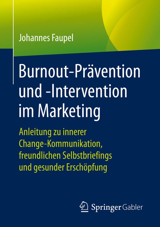 Produktbild: Burnout-Pr&auml;vention und -Intervention im Marketing