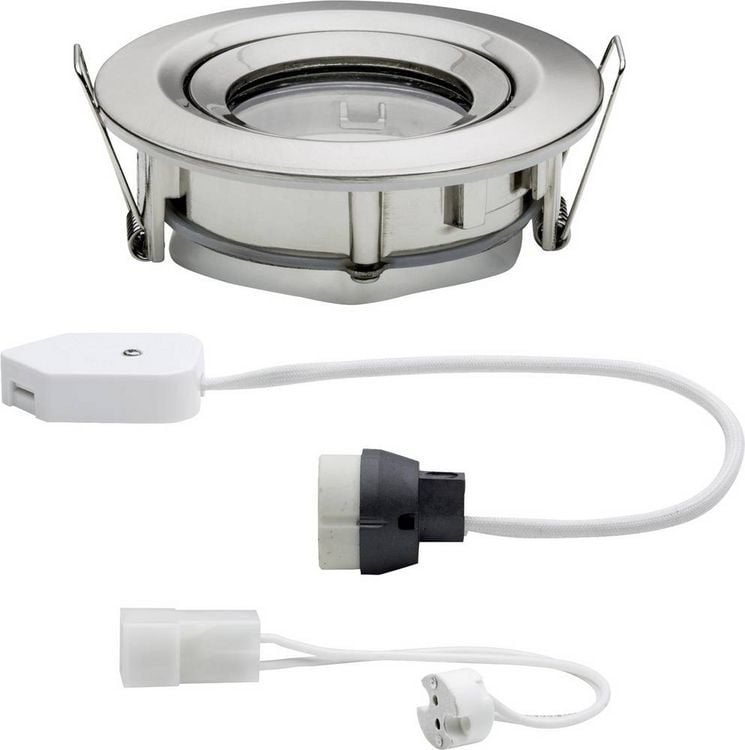 Produktbild: Paulmann Nova Bad-Einbauleuchte Halogen, Energiesparlampe GU10, GU5.3 35 W IP65 Eisen (geb&uuml;rstet)