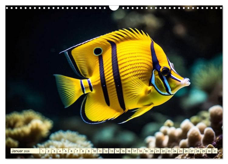 Produktbild: Faszinierende Fische (Wandkalender 2026 DIN A3 quer), CALVENDO Monatskalender