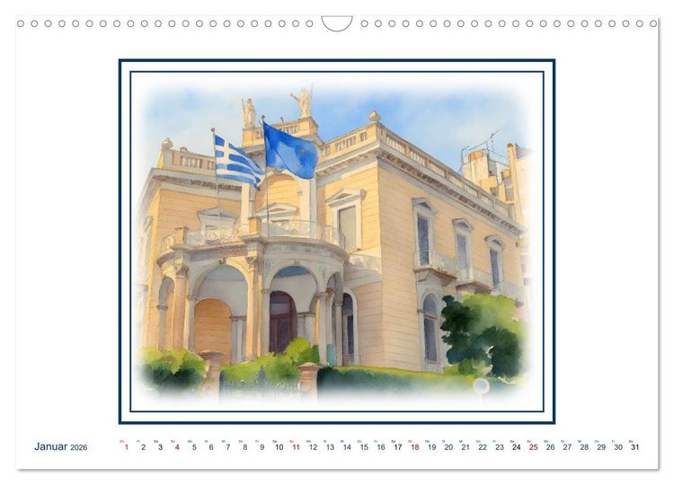Produktbild: Urlaubsparadies Griechenland (Wandkalender 2026 DIN A3 quer), CALVENDO Monatskalender
