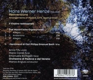 Produktbild: Henze:Reinventions Arrangements Of Mozart,C.P.E.Ba