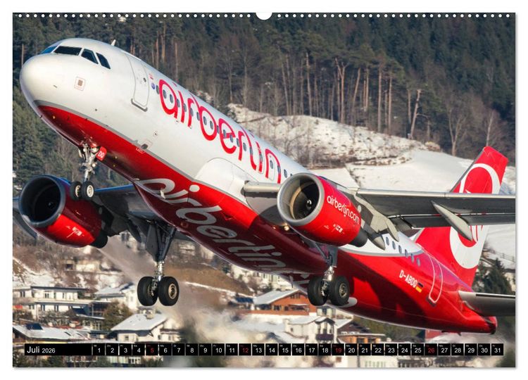 Produktbild: Flugzeugkalender 2026 (hochwertiger Premium Wandkalender 2026 DIN A2 quer), Kunstdruck in Hochglanz