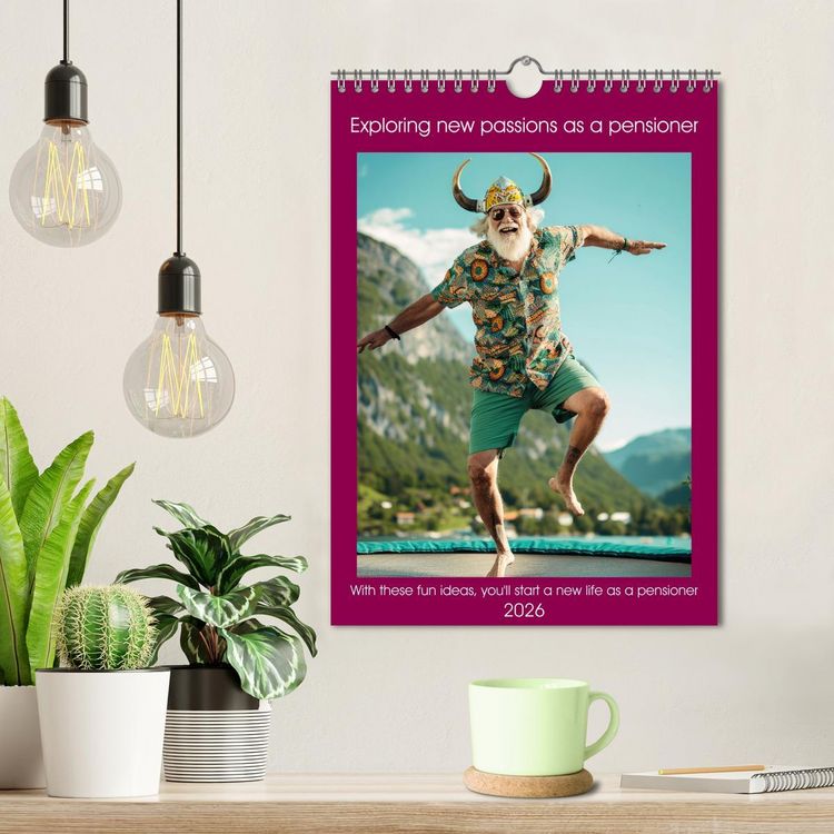 Produktbild: Exploring new passions as a pensioner (Wall Calendar 2026 DIN A4 portrait), CALVENDO 12 Month Wall Calendar