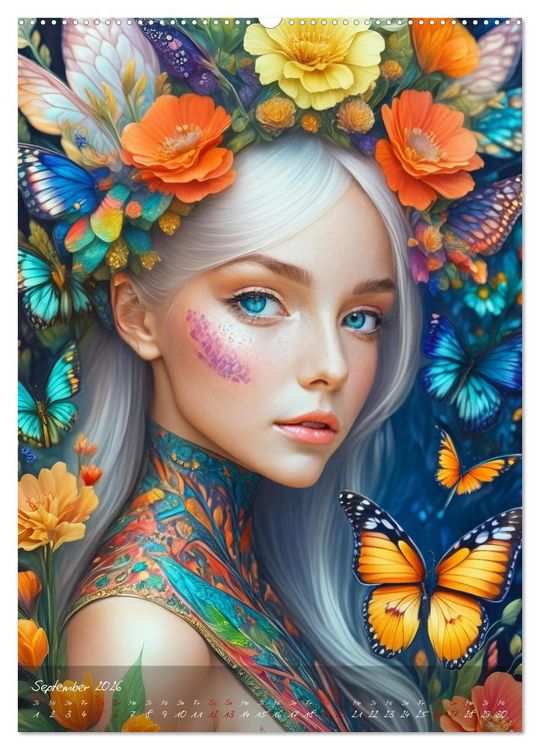 Produktbild: Mystische Frauen - G&ouml;ttinnen der Metamorphose (Wandkalender 2026 DIN A2 hoch), CALVENDO Monatskalender