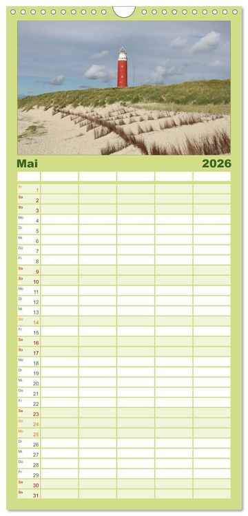 Produktbild: Familienplaner 2026 - Texel, eine Perle Frieslands mit 5 Spalten (Wandkalender, 21 x 45 cm) CALVENDO