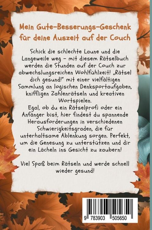 Produktbild: Gute Besserung - R&auml;tsel dich gesund