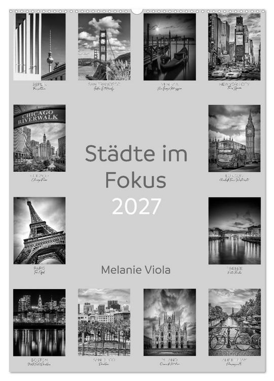 Produktbild: St&auml;dte im Fokus (Wandkalender 2027 DIN A2 hoch), CALVENDO Monatskalender