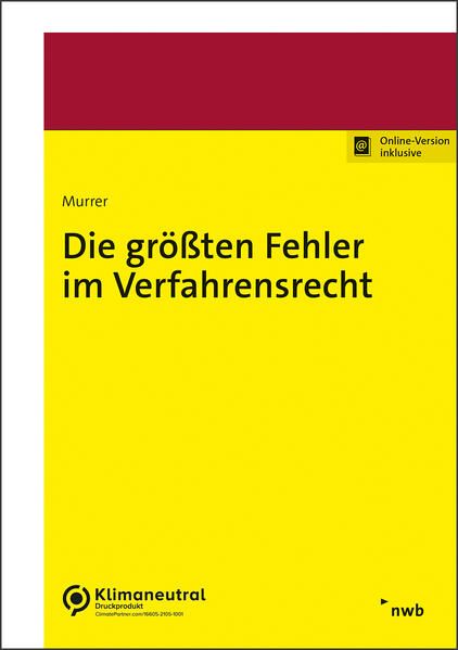 Produktbild: Die gr&ouml;&szlig;ten Fehler im Verfahrensrecht