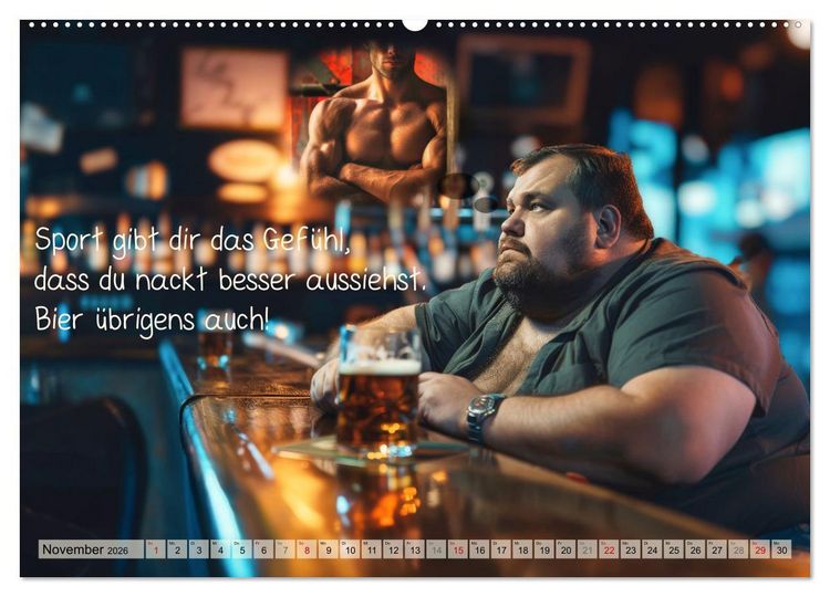 Produktbild: Ich brauch mehr Vitamin Bier (Wandkalender 2026 DIN A2 quer), CALVENDO Monatskalender