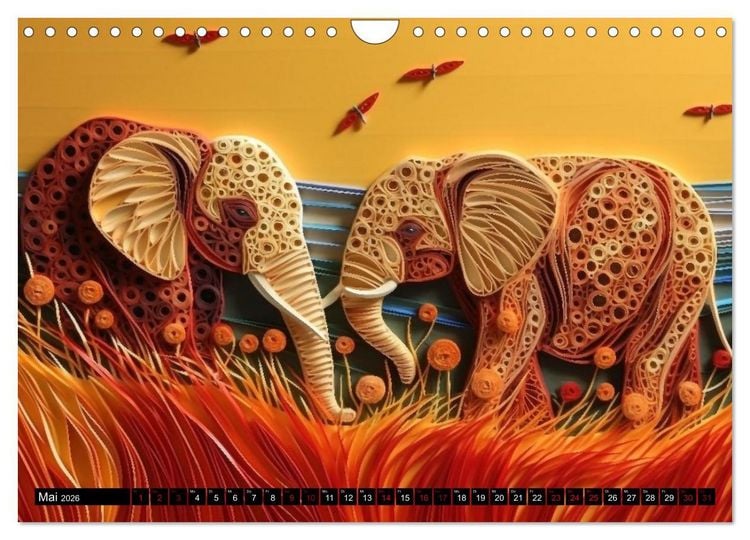 Produktbild: Quilling Inspirationen (Wandkalender 2026 DIN A4 quer), CALVENDO Monatskalender